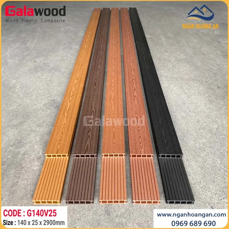 Sàn Gỗ Ngoài Trời Lót Sân Thượng Galawood G140V25 Yellow